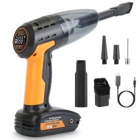 1Pc 4 In 1 Cordless Car Vacuum Cleaner And Tire Inflator With LED Light Digital Display Tire Pressure Gauge 150PSI Rechargeable Air Compressor Pump Es