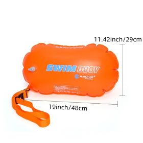 1pc High Visibility Swimming Float Safety Buoy Float With Dual Airbags Setup
