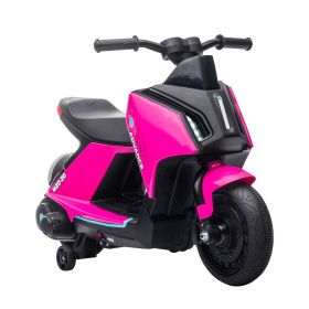 Aosom Electric Motorcycle for Kids 6V Battery-Powered Dirt Bike Ride-On Toy with Music and Headlights Pink