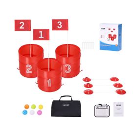 Backyard Golf Game 3 Hole Portable Outdoor Bucket Golf Game for Kids and Adults