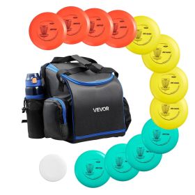 VEVOR Disc Golf Set, 12 PCS Flying Discs for Beginners, Disc Golf Starter Set, with Putter, Mid-Range, Driver, Including Mini Marker