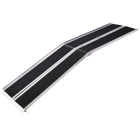 wheel chair ramp 8ft ,aluminium threhold ramp,Portable and Foldable, 600 Pound Capacity, Non-Skid Surface, Two Separate Pieces, for Home, Steps