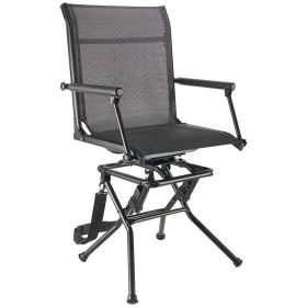 VEVOR Hunting Chair, 360Â° Silent Swivel, Foldable Lightweight Portable Blind Chair, Heavy-Duty Steel Frame Ground Stool Seat, with Armrest