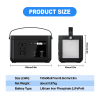 Portable Power Station P86,88.8Wh 3.7 V LiFePo4 Battery,with 120W (150W Peak) AC Outputs, Solar Power Generator for Travel and Camping