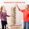 VEVOR Tumbling Timber Toy, 54 Blocks Large Tumble Tower Blocks Game, Pine Wood Tumbling Tower Game with Carry Bag and Scoreboard, Wooden Stacking Game