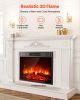 VEVOR Electric Fireplace Insert, 23 inch Recessed and Wall Mounted with Adjustable 3 Flame Brightness Levels & 24h Timer & Remote Control
