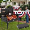 "3-Height Adjustable Grill â€“ Windproof Portable Charcoal BBQ for Camping Tailgating Picnics"