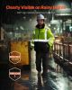VEVOR High Visibility Reflective Safety Jacket, Waterproof Winter Hoodie, Work Construction Coat with Pockets for Men & Women