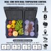 Car Refrigerator, 12 Volt Car Refrigerator Fridge, 32 L Dual Zone Portable Freezer, -4-68 F Adjustable Range