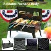 "3-Height Adjustable Grill â€“ Windproof Portable Charcoal BBQ for Camping Tailgating Picnics"