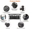 220 Lb Capacity Foldable Camping Table Aluminum Top & Steel Frame With Mesh Basket Portable BBQ Picnic Beach Table Includes Carry Bag