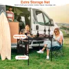 35.43x23.62x26in Foldable Camping Table Collapsible Picnic Aluminum Alloy Grill Stand 66LBS Max Load Height Adjustable BBQ Table With Adjustable