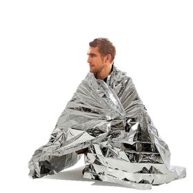 Human Body Hypothermia Lifesaving Emergency Blanket In Outdoor Field (Option: Silver-130x210cm)