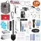 125 In 1 Survival Kit, Professional Survival Equipment, Equipment, Tools, First Aid Supplies, For SOS Emergency Tactical Hiking, Hunting, Disaste