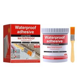 Jiesuying Transparent Waterproof Glue 300g Set Roof Bathroom Kitchen Wall Waterproof Coating Free Brick Leak Repair (Option: 1PCS)