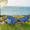 Blue Camping Chair Steel Pipe 120kg