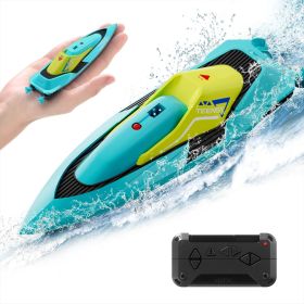 4DRC S5 Remote Control Boat For Swimming Pools And Lakes, 2.4GHz 20 MPH Racing Boat, Rechargeable Battery, Low Battery Alarm, Gifts For Boys And Girls (Option: Green)