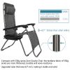 2pcs , Adjustable Folding Lounger With Pillow And Practical Tray For Deck, Terrace, Beach, Patio, Grey