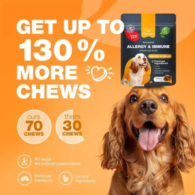 Dog Allergy Relief Chews Itch Relief For Dogs Anti Itch Dog Allergy Chews US Formulated Dog Itching Skin Relief With Salmon Oil Immune Health Seasonal (Option: 1PCS)