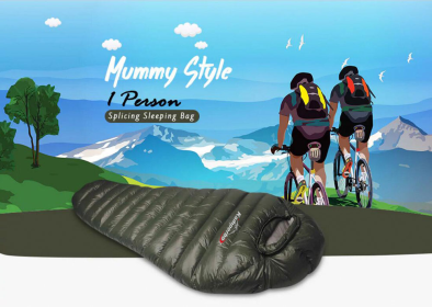 Kamperbox Cold Temperature Winter Sleeping Bag Down Sleeping Bag Winter Camping Sleeping Bag (Option: AM1000Right)