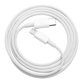 60W Fast Charging Cable (3A) - 1.5M White USB-C to USB-C PD Quick Charge Cable | Compatible with iPhone, Android Devices (style: Type C-Lightning 1 M)