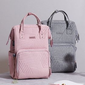 Quilted Diaper Baby Backpack (Primary Colour: black)