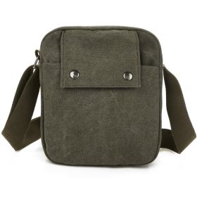 Unisex Crossbody Bags Canvas Phone Tablet PC Shoulder Bag Credit Card Key Messenger Purse (Color: Green)