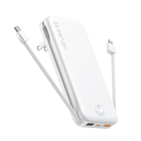 Portable Power Bank with Built in Cables Mobile Phone Portable Charger Power Phone Charger Backup Battery for IPhone,Andriod Phone, Galaxy Ect. (Color: nan)