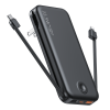 12000mAh Portable Power Bank with Built in Cables Mobile Phone Portable Charger Power Phone Charger Backup Battery for IPhone,Andriod Phone