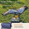 Set of 2 Zero Cravity Lounge Chairs,Outdoor Patio Folding Recliners for Pool Beach with Pillow and Cup Holder