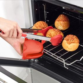 Stainless Steel Kitchen Tongs with Silicone Tips (7-inch, 9-Inch & 12-Inch) with Non-Stick Tongs Heat Resistant (size: large)