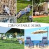 Set of 2 Zero Cravity Lounge Chairs,Outdoor Patio Folding Recliners for Pool Beach with Pillow and Cup Holder