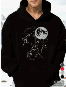 Men's Printed Hoodie (Option: S)