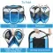 Pink-Blue Options -- 1Pc Portable Foldable Pet Tent Exercise Pen Kennel Removable Zipper Top And Bottom Water Resistant Indoor Outdoor Use For Dogs Ca