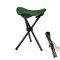 Camping Stool Folding Lightweight 3 Legs Tripod Camp Stools (Color: Green)