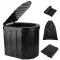 1Pc Foldable Emergency Toilet Portable Porta Potty For Car Travel Camping Boating Hiking Cleanable Travel Commode With Lid Carry Bag 1 Roll Garbage Ba (Option: Toilet)