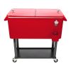 80qt Red Box Black Foot Tube Freezing And Insulation Cart