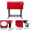 80qt Red Box Black Foot Tube Freezing And Insulation Cart