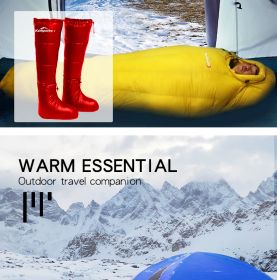 Camping Down Socks Down Boots Sleeping Bag Socks Down Boots Camping Sleep Boots Kamperbox Sleeping Bag Down Boots (Option: Longsocks Red)