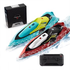 4DRC S5 Remote Control Boat For Swimming Pools And Lakes, 2.4GHz 20 MPH Racing Boat, Rechargeable Battery, Low Battery Alarm, Gifts For Boys And Girls (Option: Green)