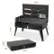 16.7x10x17.7in Portable Charcoal Grill Foldable BBQ Suitcase Grill Shelf For Outdoor Camping Picnics Garden Grilling