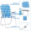 2pcs Blue And White Striped Beach Chairs