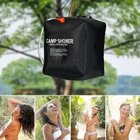 20L/40L Outdoor Portable PVC Shower Bag Water Bag; Camping Hiking Accessories (Capacity: 20L)