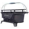 Outdoor Oval Cast Iron Grill, Portable Charcoal Grill, And Desktop Cast Iron Frying Pan