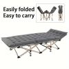 Grey Heavy-duty Folding Camping Bed With Storage Bag Suitable For Travel, Office And RV Travel,Please Note That This Product Is Shipped By Averag